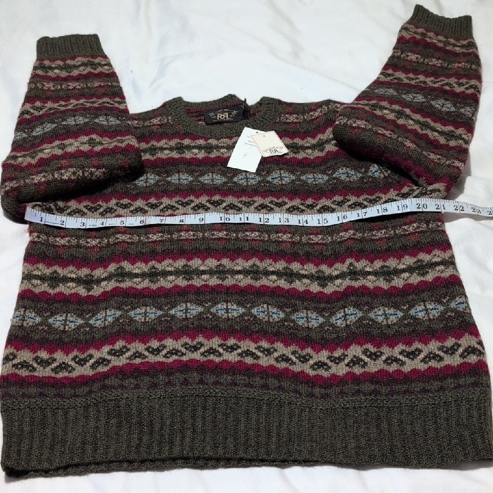 Ralph Lauren Double RL Multicolor Patterned Crewneck Sweater - Picture 8 of 11